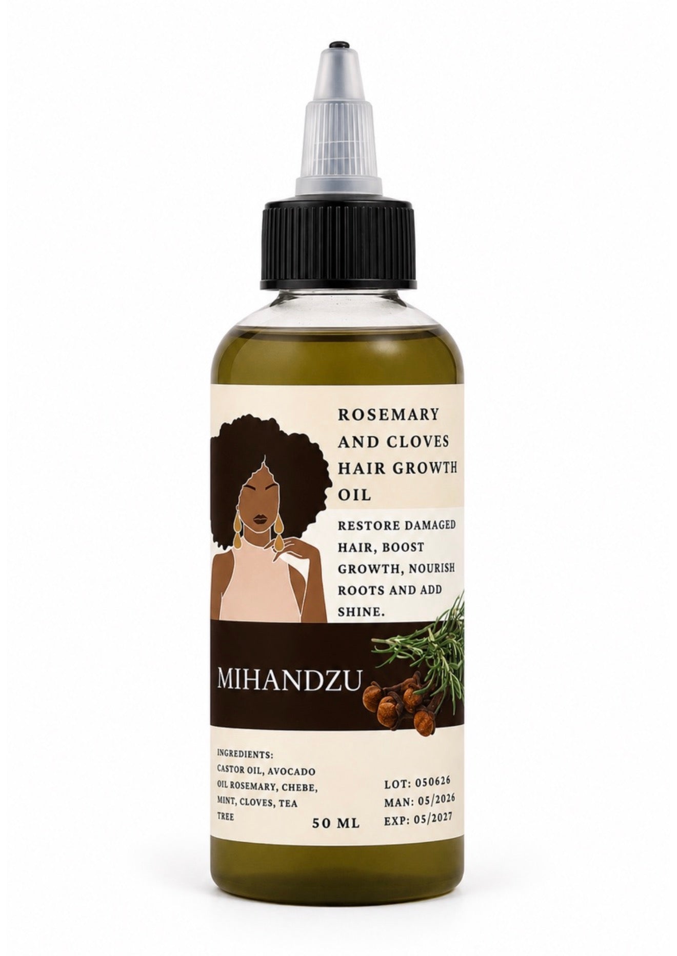 Hair Growth Oil - Rosemary and Cloves Hair Growth Oil - 50 ML