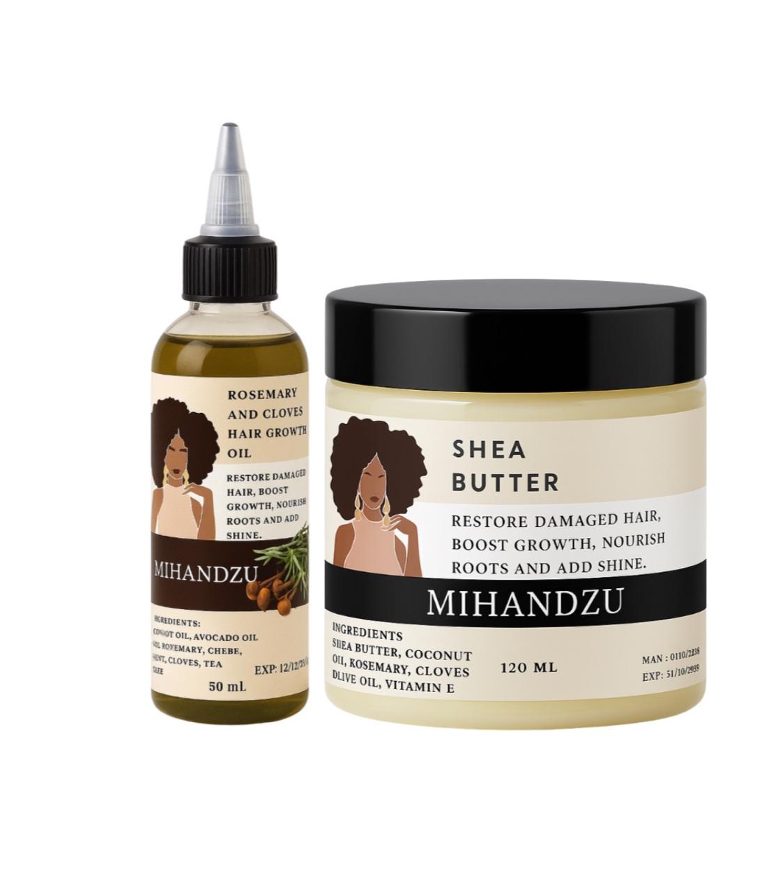Rosemary and Cloves Hair Growth Oil & Shea Butter Hair Growth Set